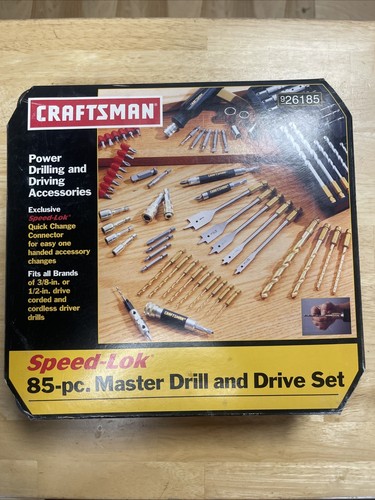 NOS Brand New CRAFTSMAN 926185 26185 SPEED-LOK 85-PC MASTER DRILL AND DRIVE SET