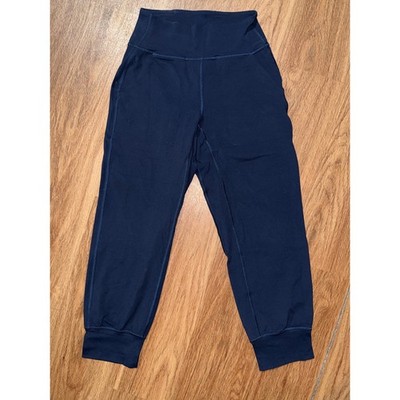 Lululemon Align High Waist Jogger Crop Navy Blue Women's Size 2