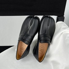 Split Toe Shoes Tabi Leather Loafers Men Women Soft Soles Fashion Flats Boots