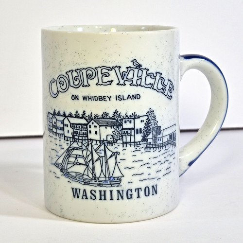 VTG Coupeville On Whidbey Island Souvenir Cup Mug Blue Gray