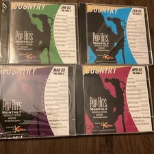 Pop Hits Monthly - Country Jan - April 2003 4 CD Gs Stellar Karaoke Brand New