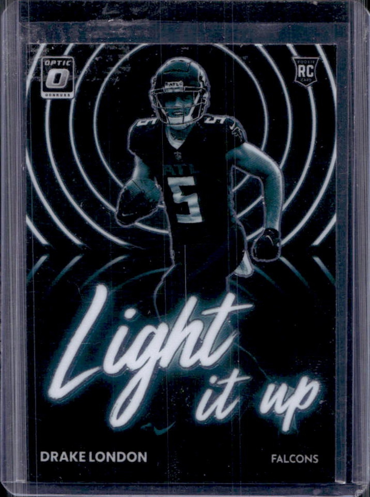 2022 Panini Donruss Optic Drake London Light it Up RC Rookie #LU-14 Falcons
