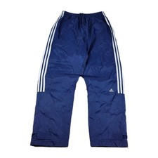 Vintage Y2K Adidas Navy Blue Mesh Lined Windbreaker Track Pants Men's Large