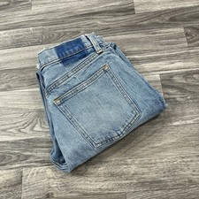 Abercrombie  Fitch The Skinny High Rise Jeans 27R Light Wash Denim Raw Hem
