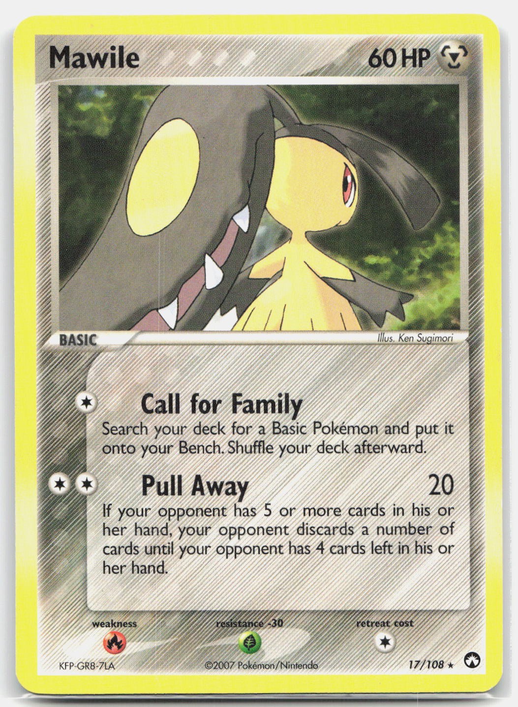 Mawile 17/108 Rare Ken Sugumori Normal Power Keepers Pokemon MP
