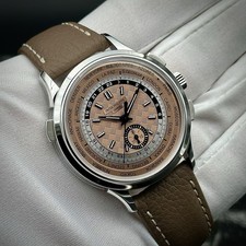 Patek Philippe World Time Chronograph Flyback 5935A-001 Salmon Steel Complete 6