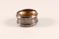 Serviettenring Silber 835 Art-Deco rund  Lutz & Weiss Monogramm H