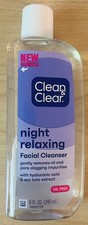 Clean Clear oil free Night Relaxing Deep Cleaning Facial cleanser , 8 fl oz.