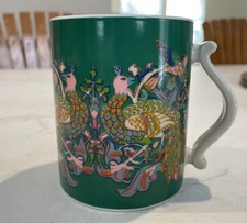 William Morris At Home Peacock And Bird Festive Mug Green