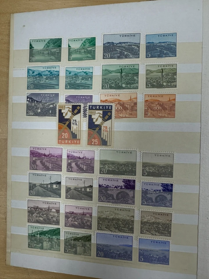 Libro de sellos de la República Turca, desquiciados sellos de 1957 a 1969 Foto 3 de 4