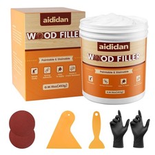 Wood Filler, Wood Repair Kit, 16 Ounce Paintable Stainable Wood Putty Fille...
