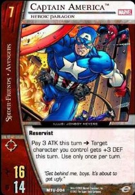 Captain America, Heroic Paragon - Marvel Team-Up - Vs System