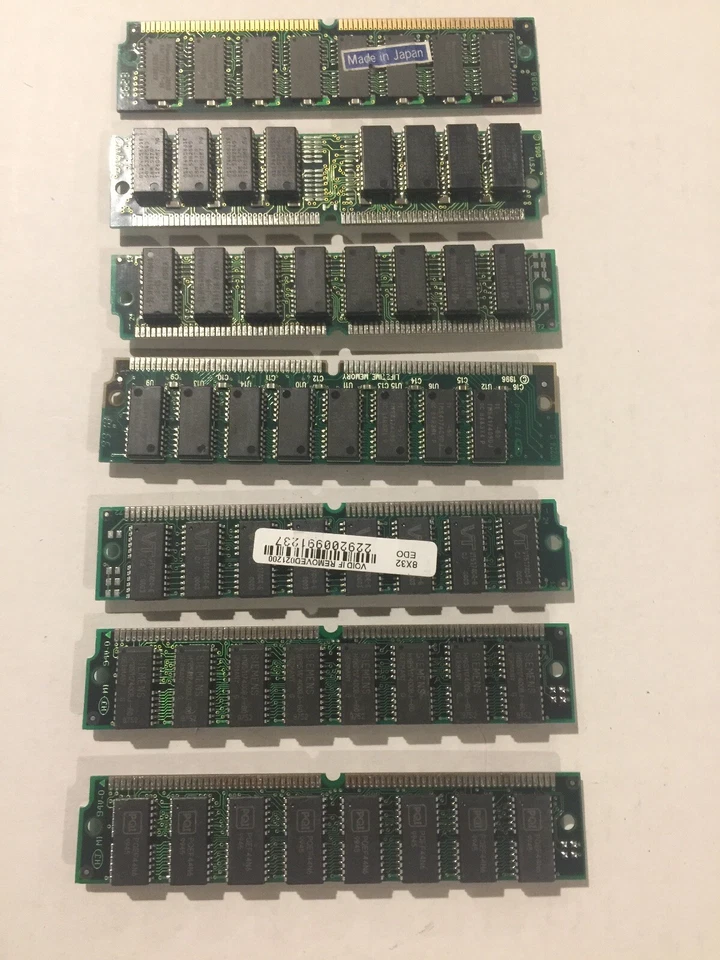 64MB (2 x 32MB) Pair 72-Pin 8Mx32 60ns EDO SIMM Memory WARRANTY 2 pcs - Image 2 of 4
