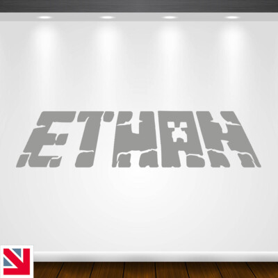 Personalisiertes Wandtattoo GAMING individueller Name Jungen Kinder Vinyl