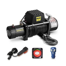 CALLIERT Winch 13000 lb. Load Capacity Electric Winch Kit 12V Synthetic Rope,...