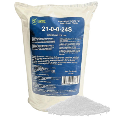 21-0-0-24S Ammonium Sulfate for Deep Green Plants and Soil Acidifier - 50 Lbs