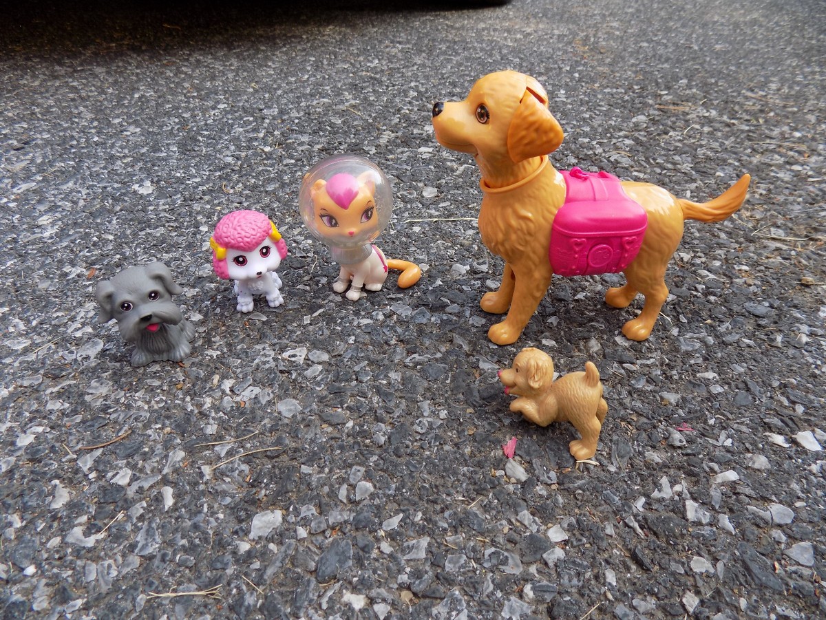 Lot Mattel Barbie Potty Training Taffy Dog Doll Pet Eats Poops Puppy Space  Cat