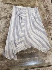 Designer MK Michel Klein Stripe Skirt sz 40