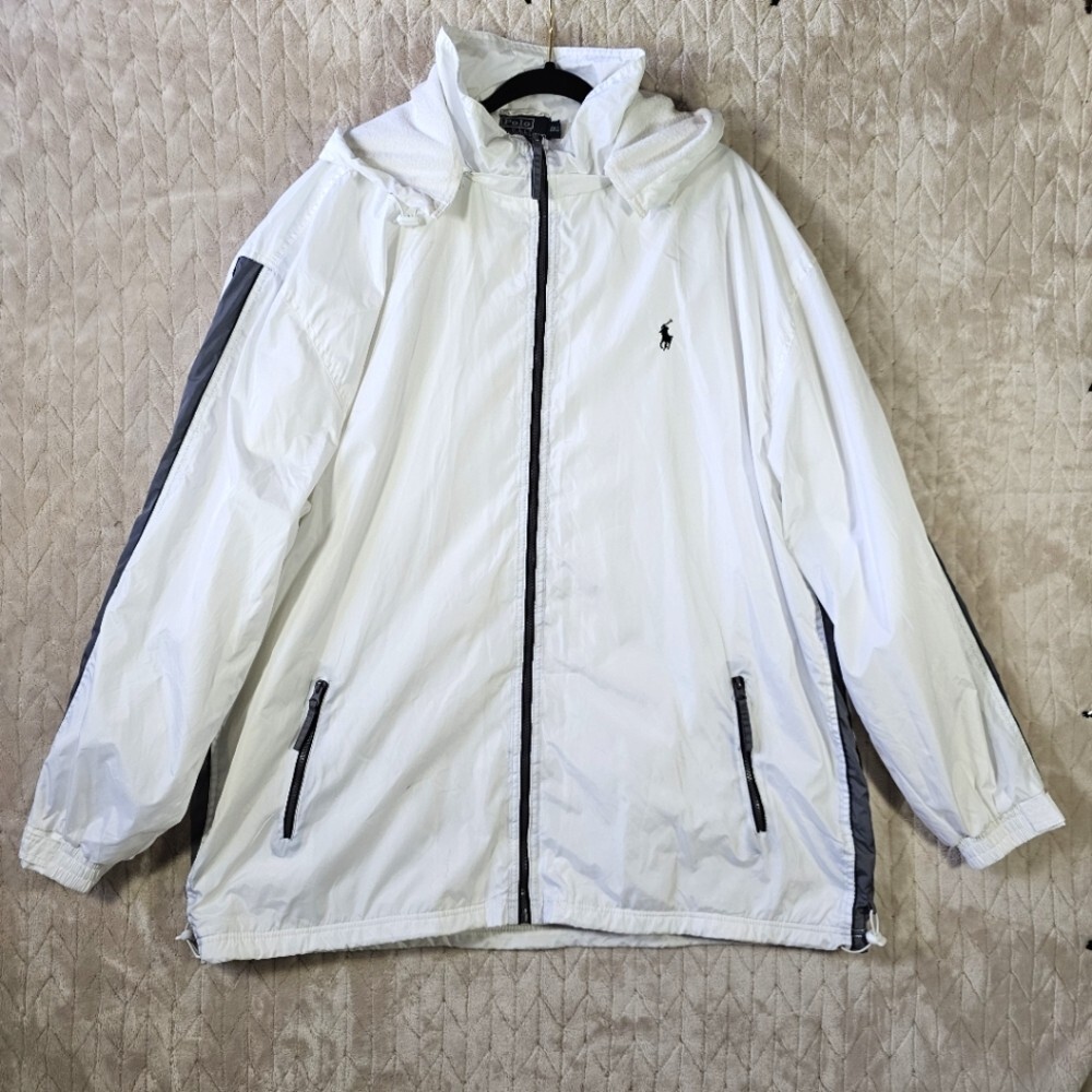 VTG Polo Ralph Lauren Fleece Lined Windbreaker Mens 3XL Parka Retro 90s Street