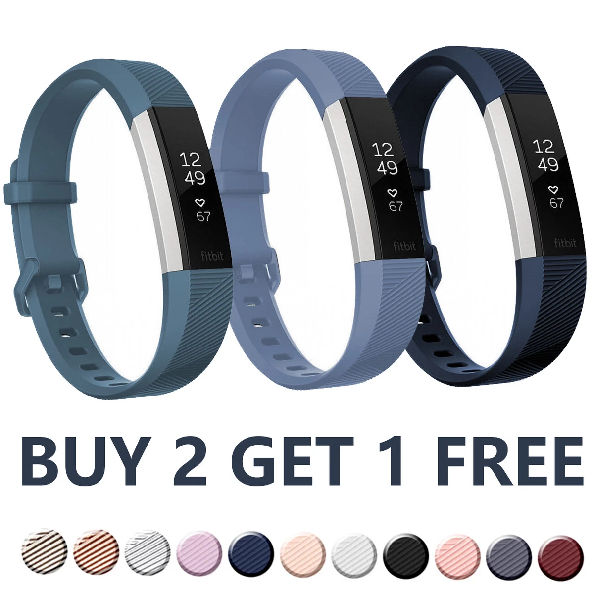 Cinturini compatibili con Fitbit Alta e Fitbit Alta HR, confezione da 3 cinturini in morbido silicone per Fitbit Alta Cinturini HR con fibbia in metallo sicura per uomo donna, | IT