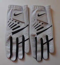 Nike Dura Fell IX Golf Gloves REG Left Hand 2PK Unisex Pearl White/Black Large