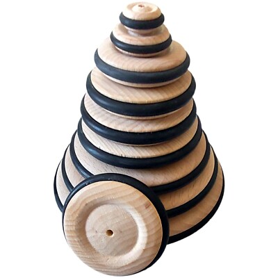 Holzrad mit Gummiprofil Ø 23-33-43-53-63-73-84-100-120 oder 140 mm