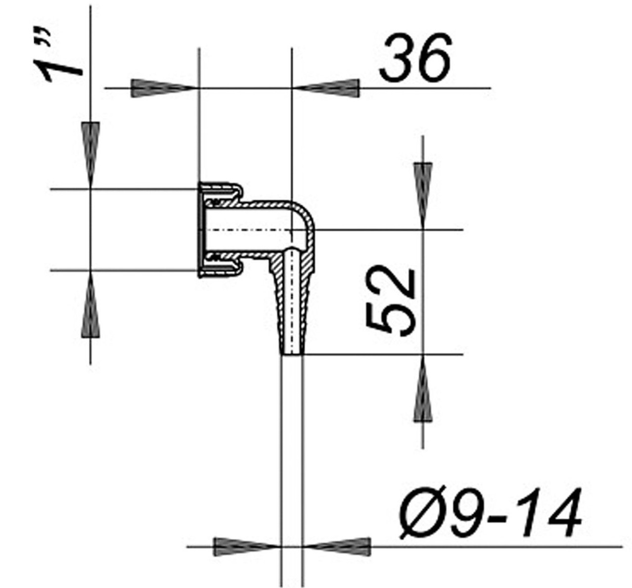 Sifone Da Incasso In PP Per Scarico Lavatrice Con Piastra In ABS Bianco 40/50mm - Foto 9