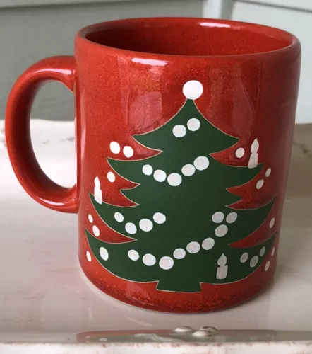 Vintage Waechtersbach Red Christmas Tree 1 Mug Spain Holiday