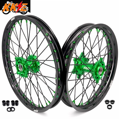 KKE 21/19 Wheels Rims fit Kawasaki KX250F KX450F 2006-2018 KX250 2006-07 CNC Hub