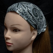 Ladies womens headband hairband head hair wrap band turban yoga elastic chemo