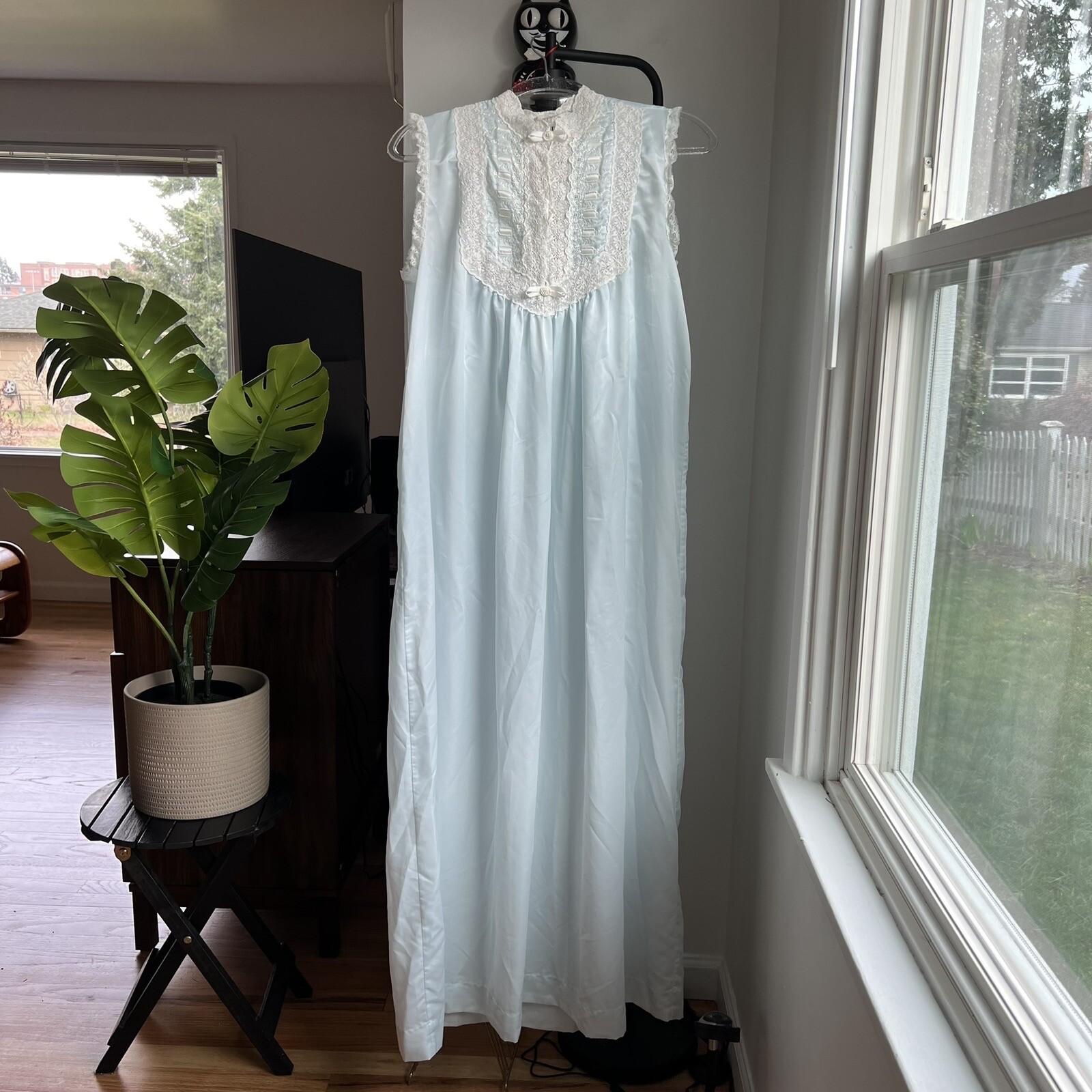 christian dior lingerie baby blue lace vintage nightg… Gem