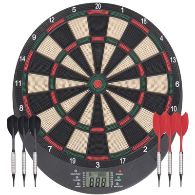 Lightweight Electronic Dartboard with LCD Scoring Displays, Heckler Feature, ...