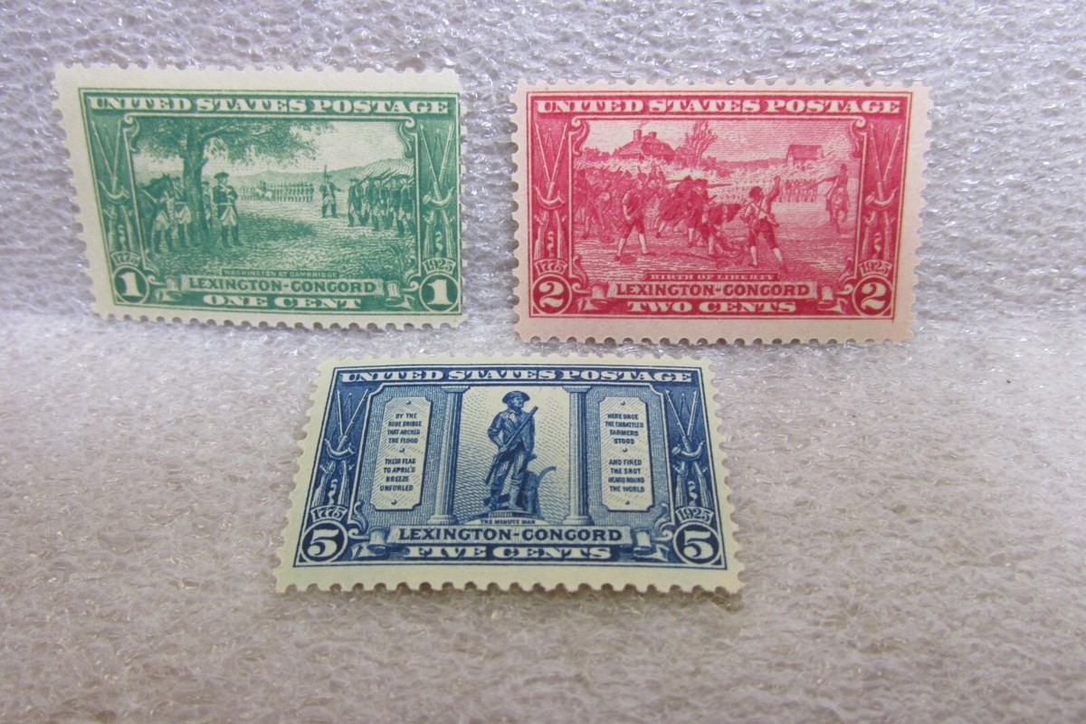 1925 U.S. MNH & MH LEXINGTON-CONCORD ISSUE SCOTT #617-619 | eBay