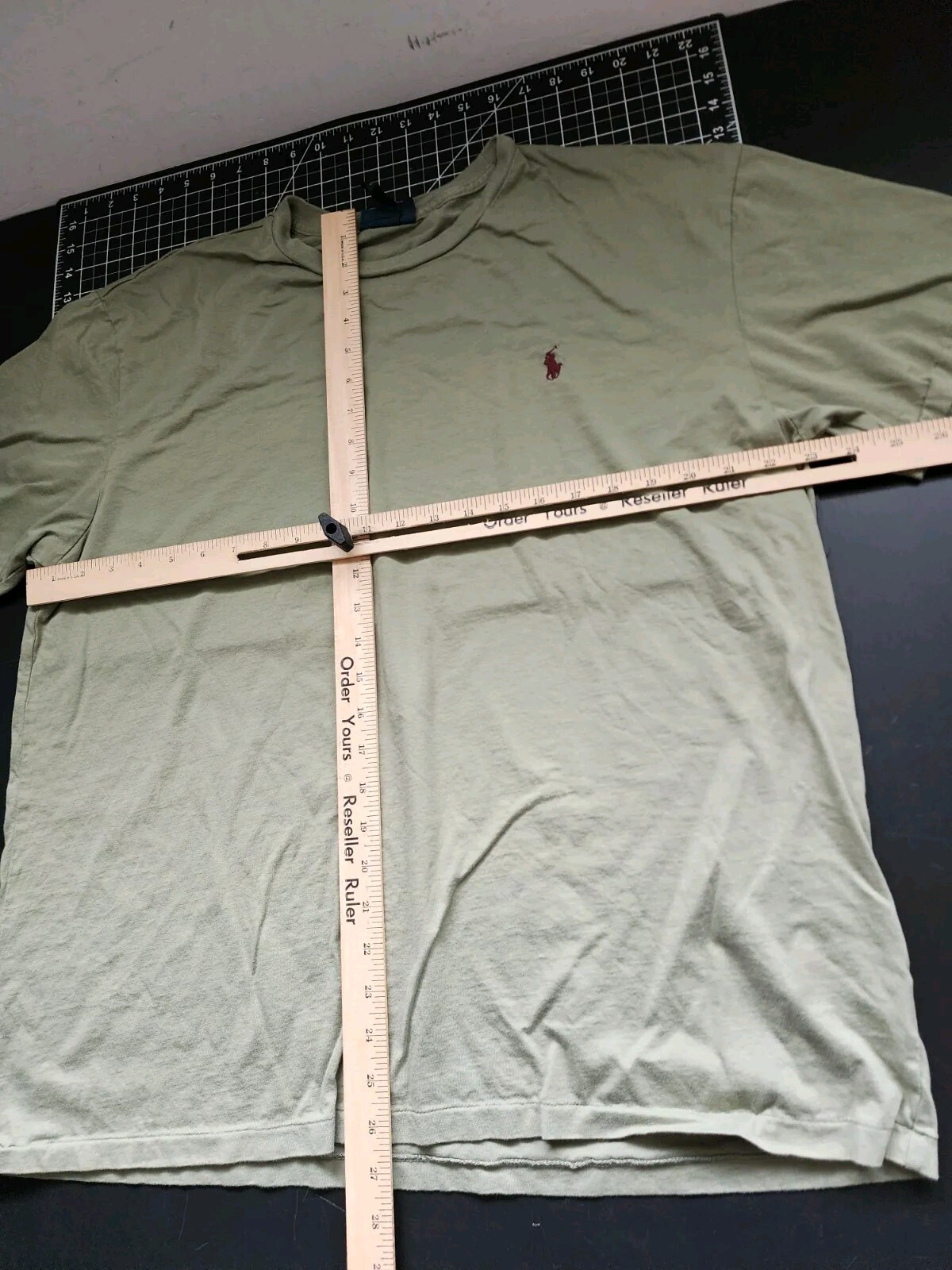 Polo Ralph Lauren T Shirt da uomo verde taglia XL cotone rosso pony