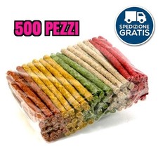 500 BASTONCINI COLORATI MASTICABILI PER CANI