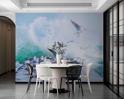 3D Sea Spindrift Sea Mew Deck Selbstklebende Abnehmbare Tapete Wandbild 38