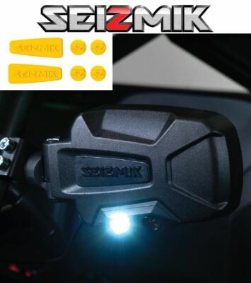 Yellow Seizmik Pursuit Night Side Mirrors-2021-22 Yamaha Wolverine RMAX2 / RMAX4