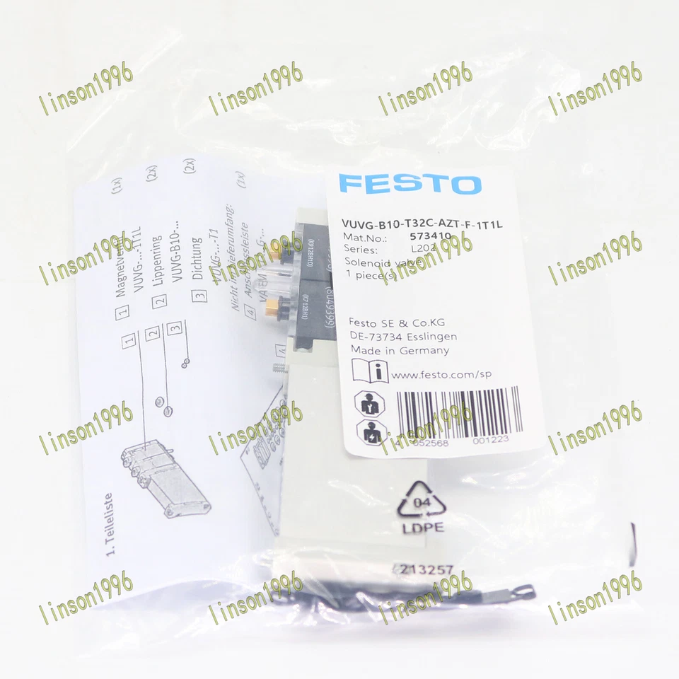 1PC NEW Festo 573410 VUVG-B10-T32C-AZT-F-1T1L Solenoid Valve spot stock - Image 4 of 4