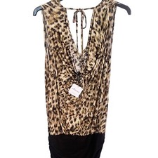 ANN SUMMERS CLUBBING DRESS SEXY SLINKY RUCHED COWL NECK PARTY ANIMAL XS SIZE 6