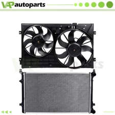 Engine Radiator And Cooling Fan Kit For 2005-10 Volkswagen Jetta 2010-14 VW Golf