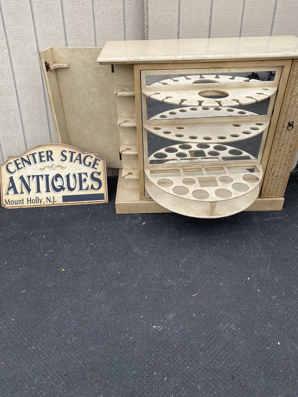 65268 Marble Top Liquor Bar Cart Server Sideboard eBay