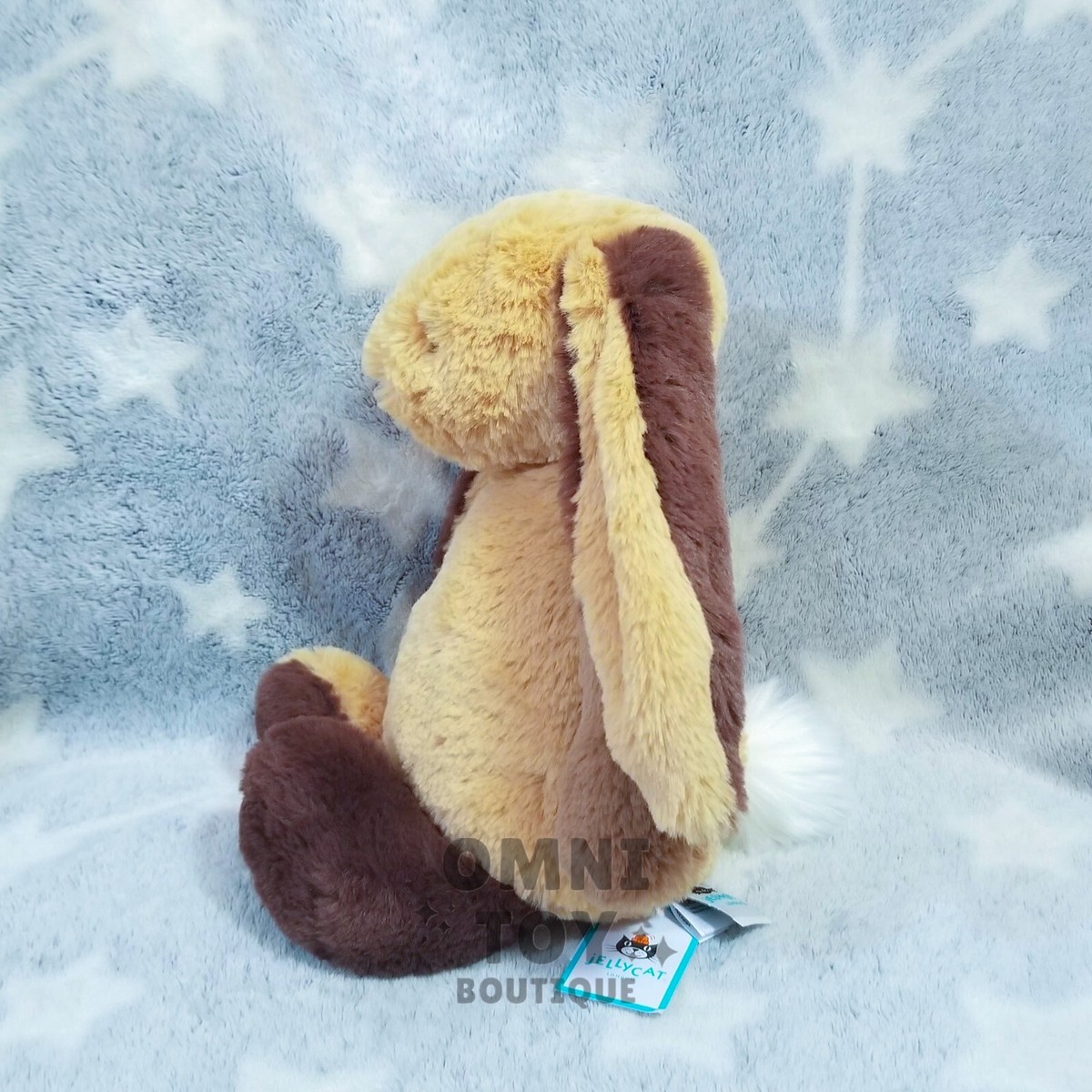 NEW Jellycat Bashful Patchwork Brown Bunny MEDIUM Soft Plush Toy