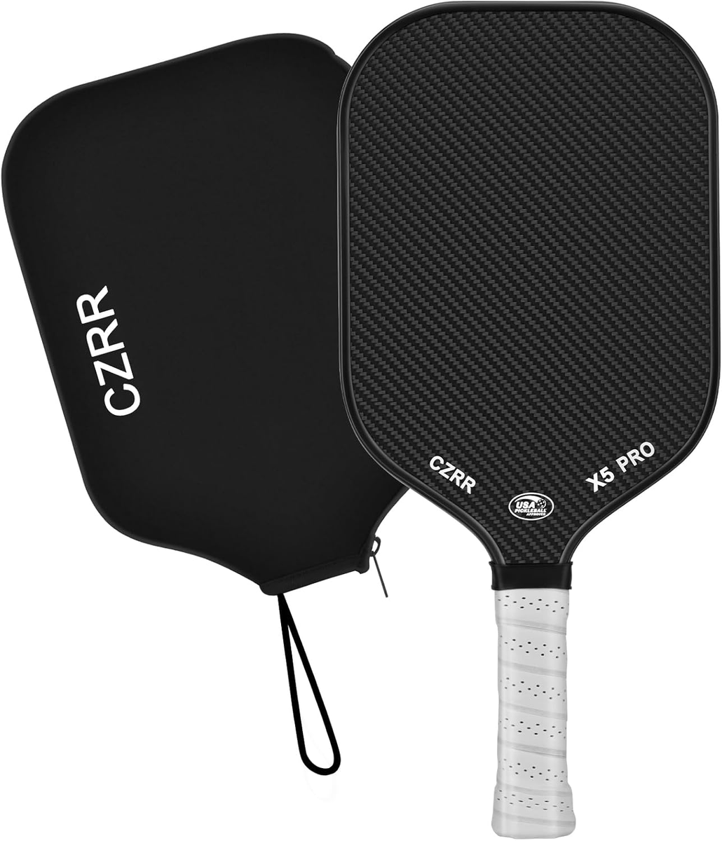 Pickleball Paddle, 3K Raw Carbon Fiber Surface (CFS) High