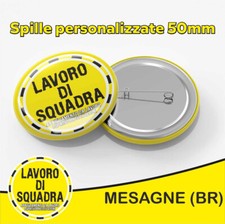 1 SPILLA DA 50mm SPILLE SPILLETTE PINS PERSONALIZZATE CON IL TUO LOGO PIN