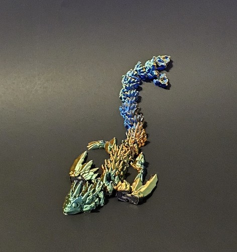 3D Printed Articulated Dragon. Winged Dragon 3D Printed. Flexi Factory Toy - Picture 10 of 12