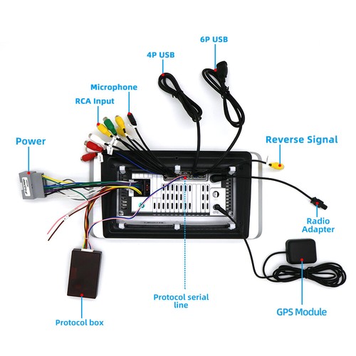 10.33" Android 14.0 Stereo Radio GPS Navigation Wifi For Jeep Wrangler 2007-2016 - Picture 13 of 23