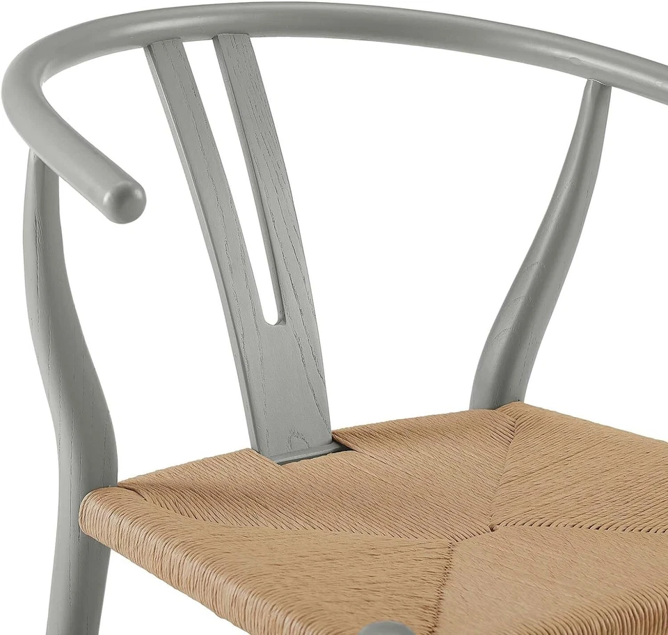 Modway Mid-Century Modern Scandinavian Wood Dining Side Chair in Weathered Gray - Image 4 of 4
