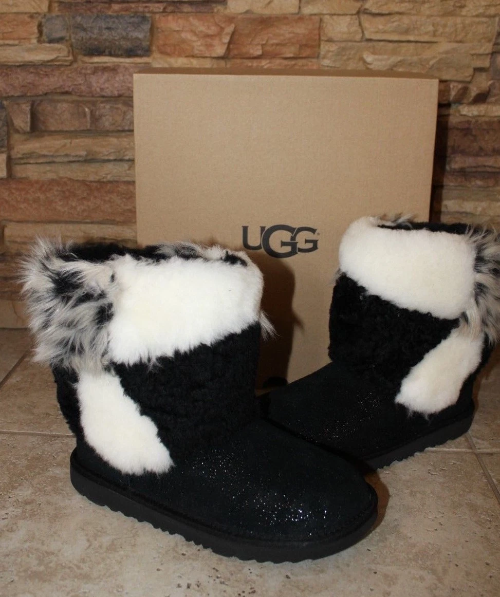 Ugg classic top short patchwork fluff