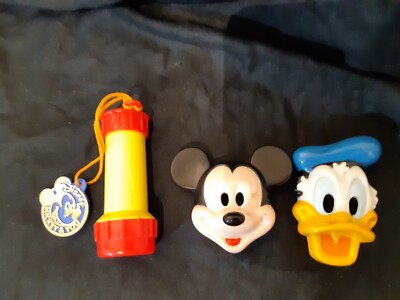 WALT DISNEY Mickey Mouse & Donald Duck lustige Gesichter aufleuchten TASCHENLAMPE