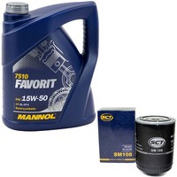 MotoröL Set 15W50 5 Liter + ÖLfilter SM 108 FüR Audi 80 100 A4 A6 Seat Skoda VW